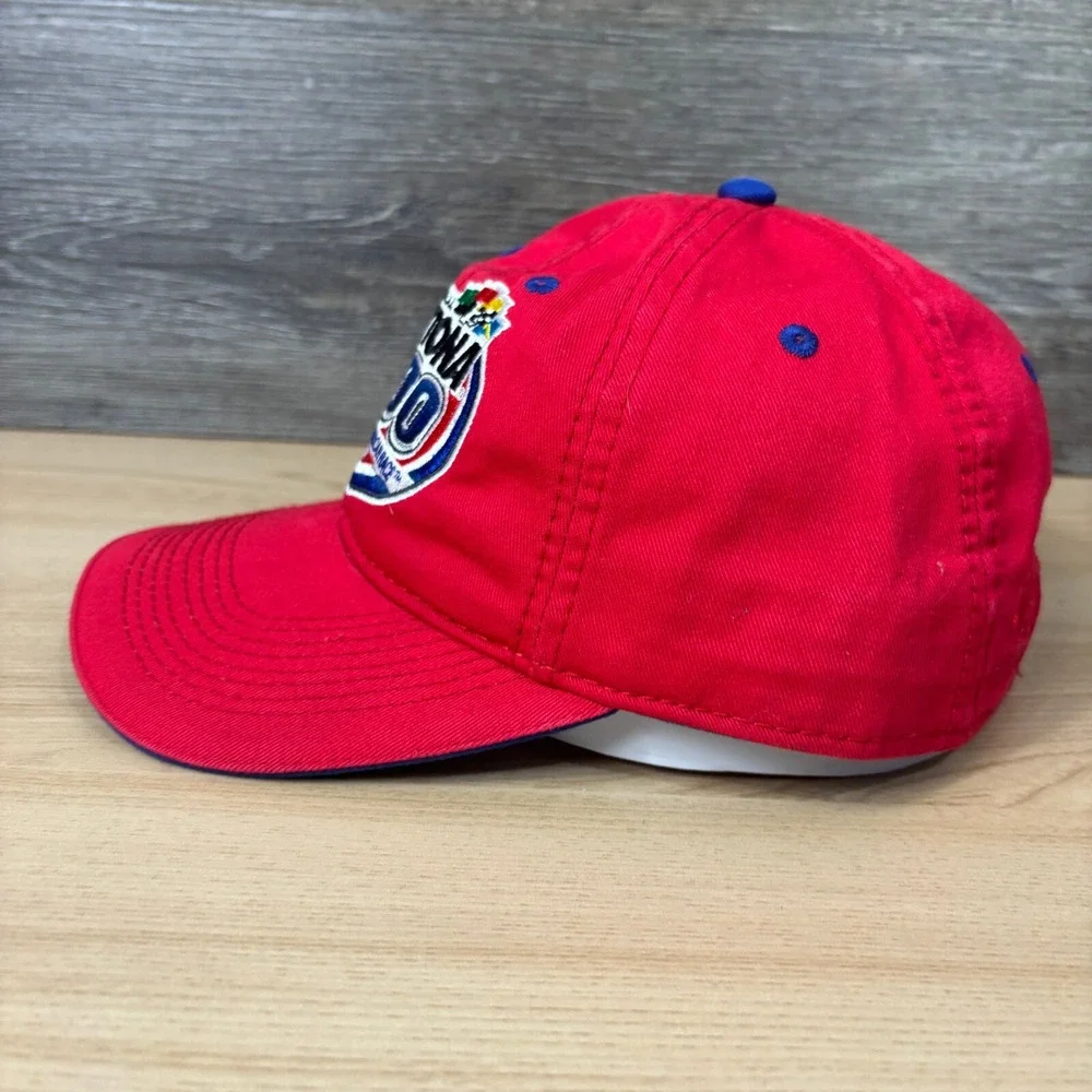 Vintage‎ Nascar Hat Cap Strap Back Red Daytona 500 Racing Race Car Adjustable
